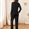 Womens Pajama Sets 2 Piece Sleepwear Fall Pajamas Soft Long Sleeve Pjs Comfy Loungewear S-XXL