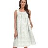 Sleeveless Nightgowns for Women 100% Cotton Nightgown Sleep Dress Soft Ladies Gowns Sleepwear Nightdress