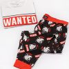 Mens Pajama Set | Wanted Poster Short Sleeve Graphic Tee & Long Leg Print PJs | Sci-fi Comedy Merchandise