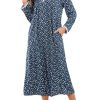 Cotton Nightgowns for Women Soft Long Sleeve Night Gown with Pockets