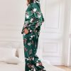 Classic Satin Pajamas for Women Long Sleeve Button Down Sleepwear Soft Silk Loungewear Pjs Set S-XXL
