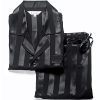 Pajamas Set Mens Silk Satin Pajamas Long Sleeve Loungewear Two-Piece Sleepwear Button-Down Pj Set S-XXXXL