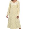Long Cotton Nightgowns for Women 100% Cotton Night Gown Long Sleeve Ladies Nightgowns Sleepwear Vintage Sleep Dress