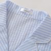 Women's Cotton Button Down Nightgown Seersucker 3/4 Sleeve Nightshirt
