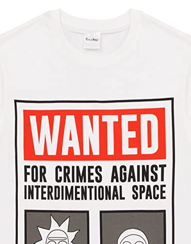 Mens Pajama Set | Wanted Poster Short Sleeve Graphic Tee & Long Leg Print PJs | Sci-fi Comedy Merchandise