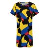 Colombian Flag Map Nightgowns for Women Sleepwear Short Sleeve Sleep Dress Nightshirt