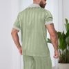 Mens Pajamas Set Satin Silk Pajama For Men Sleepwear Shorts Sexy Nightwear Button Down 2 Piece