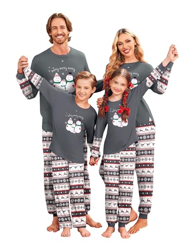 Family Christmas Pajamas Matching Sets Soft Long Sleeve Couple Pjs Xmas Sleepwear Holiday Lounge Set