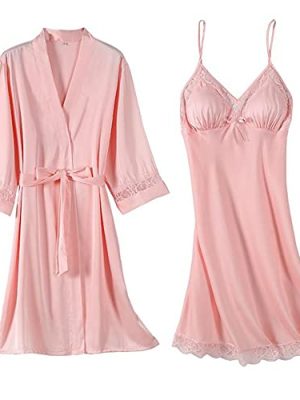 Bride Bridesmaid Wedding Robe Set Women Sleepwear Nightgown Kimono Gown Sexy Sleep Set Nightdress Loose Homewear(XL Code)
