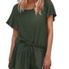 Womens Pajama Sets Shorts Ruffle Pajamas Set Soft Summer Pj Set 2 Piece Loungewear Short Sets