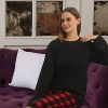 Matching Pjs for Couples,Plaid Pajama Set for Women and Men Soft Warm Fleece Shirt and Pants Sleepwear Set