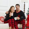 Matching Pajamas for Couples, Mens and Womens Buffalo Plaid Pajamas Set Long Sleeve Pjs Soft Warm