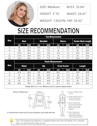 Womens Pajama Sets Soft Cotton Pj Short Sleeve Top with Capri Pants Sleepwear 2 Piece Print Loungewear,S-XXL