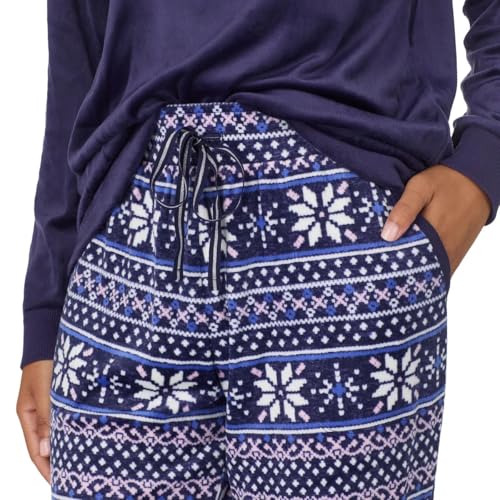 Womens Pajamas - Cozy Silky Fleece - 2 Piece Long Sleeve Winter Sleepwear Set for Women