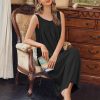 Nightgowns for Women Long Sleeveless Night Gowns Ladies Soft Nightdress Victorian Sleepwear with Pockets S-XXXL