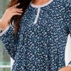 Cotton Nightgowns for Women Soft Long Sleeve Night Gown with Pockets