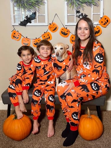 Family Matching Halloween Pajamas Sets Long Sleeve 2 Piece Pjs Funny Sleepwear Jammies