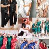 Couples Pajamas Sets Women & Men Satin Short Sleeve Sleepwear Button Down Loungewear Pjs Set with Long Pants
