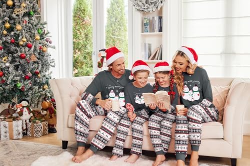 Family Christmas Pajamas Matching Sets Soft Long Sleeve Couple Pjs Xmas Sleepwear Holiday Lounge Set
