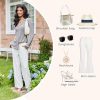 Women's Pajama Sets Long Sleeve Button Down 2 Piece Pjs Soft Lounge Sets Notch Collar Sleepwear