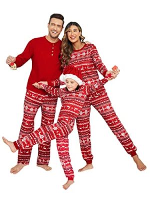 Family Christmas Pajamas Matching Sets Womens Mens Pjs Long Sleeve Sleepwear Holiday Lounge Sets