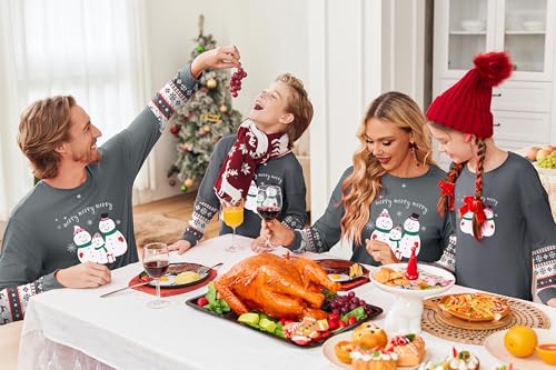 Family Christmas Pajamas Matching Sets Soft Long Sleeve Couple Pjs Xmas Sleepwear Holiday Lounge Set