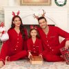 Matching Couple Christmas Pajamas Set Modal Long Sleeve Button-Down Sleepwear Family Festival Party Xmas PJs Sets