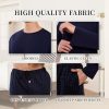Vulcandon Men's 100% Cotton Pajama Sets, Soft Warm Long Sleeve Sleepwear Pjs Comfy 2 Piece Pajama Set for Men with Pockets