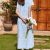 Nightgown for Women Cotton Long Night Gown Short Sleeve Nightdress with Pockets Button Sleepshirt Soft Sleepwear
