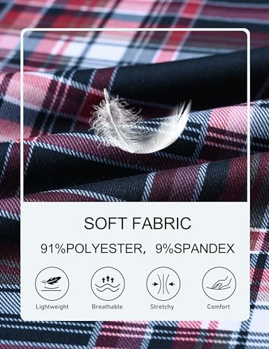 Men's Plaid Pajama Set Long Sleeve, Soft 2-Piece Sleepwear with Pockets | Cozy PJs & Loungewear for Holiday, Christmas