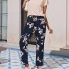 2 Pack Pajamas for Women Set Short Sleeve Sleepwear Top and Pants Pjs Soft Printed Lounge Sets with Pockets