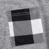 Men's 2 Piece Loungewear Pajama Set Plaid Print Short Sleeve Tee Top and Pants Set