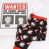 Mens Pajama Set | Wanted Poster Short Sleeve Graphic Tee & Long Leg Print PJs | Sci-fi Comedy Merchandise