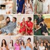 Couple Matching Pajamas Sets Silk Short Sleeve Button Down Sleepwear Satin Pjs Shorts Set Soft Lounge Set S-XXL