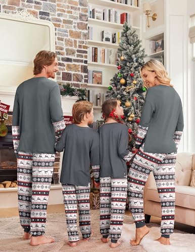 Family Christmas Pajamas Matching Sets Soft Long Sleeve Couple Pjs Xmas Sleepwear Holiday Lounge Set