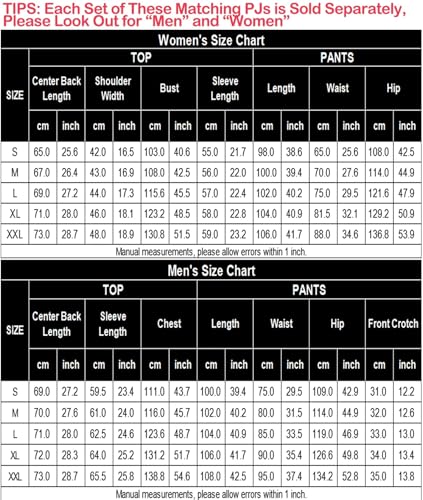 Couples Satin Pajama Set Women & Men Long Sleeve Sleepwear Button Down Loungewear Silky Pj Set with Long Pants